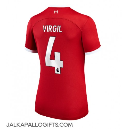 Liverpool Virgil van Dijk #4 Kotipaita Naiset 2023-24 Lyhythihainen